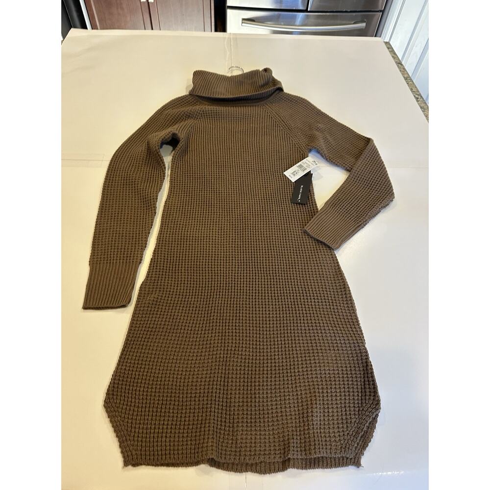 Black Tape Sweater Dress Womens size S Brown Knit Turtleneck Long Sleeve New